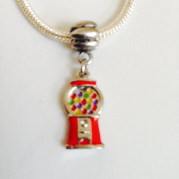 GUMBALL MACHINE Dangling Charm Bead For European Style Charm Bracelets - Picture 3 of 3